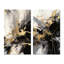 Or et gris fluides fusion II - ensemble d'art mural abstrait de 2 pièces-1366464662-1366464663