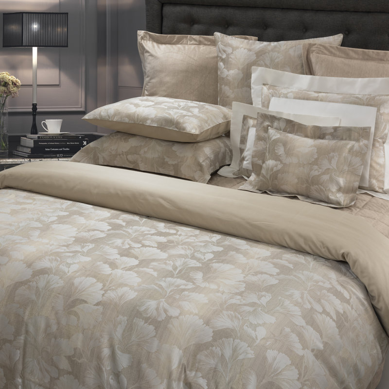 Cleopatra Jacquard by DEA Floral 100% Cotton Duvet Cover, Queen Duvet Cover