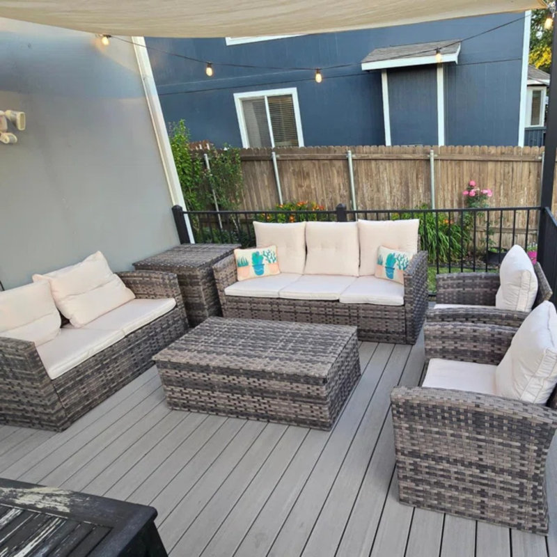 7 - Person Patio Conversation Set with Cushions