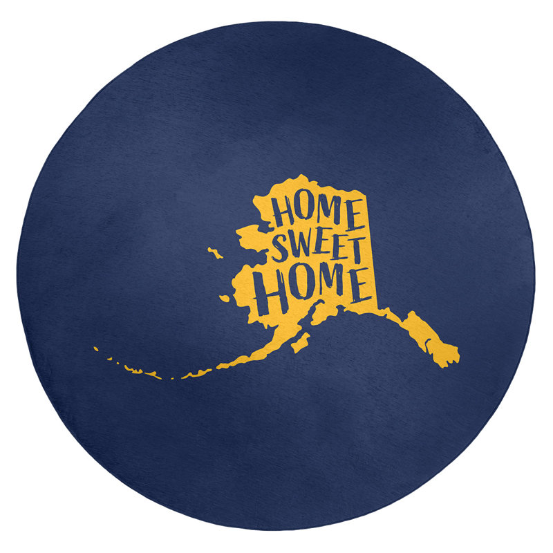 Chenille Indoor Rug, Round 5'