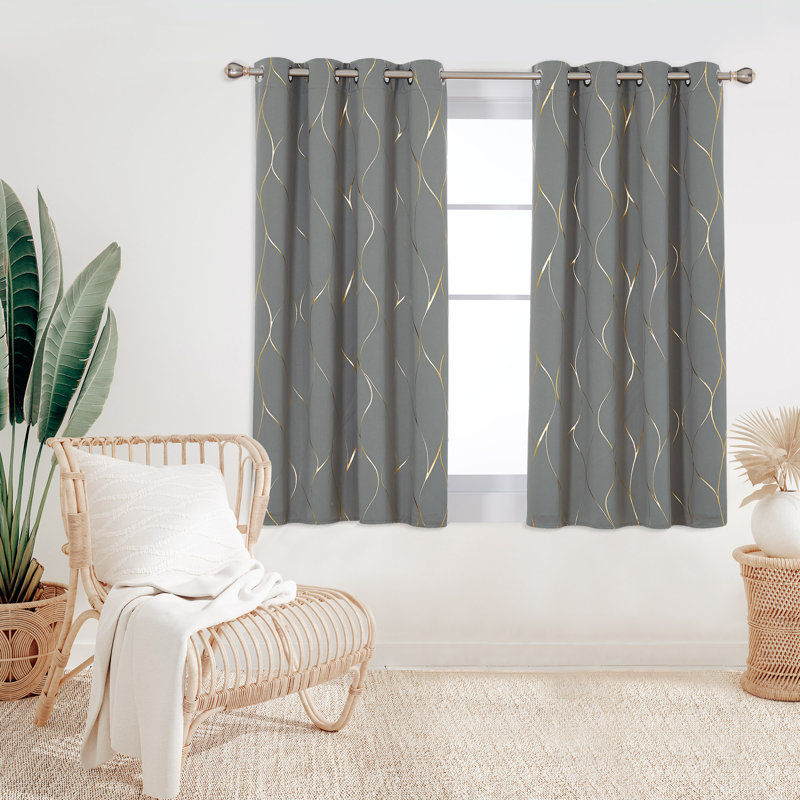 Valmar Blackout Curtain Pair, Width 168 x Drop 138cm, Light Grey