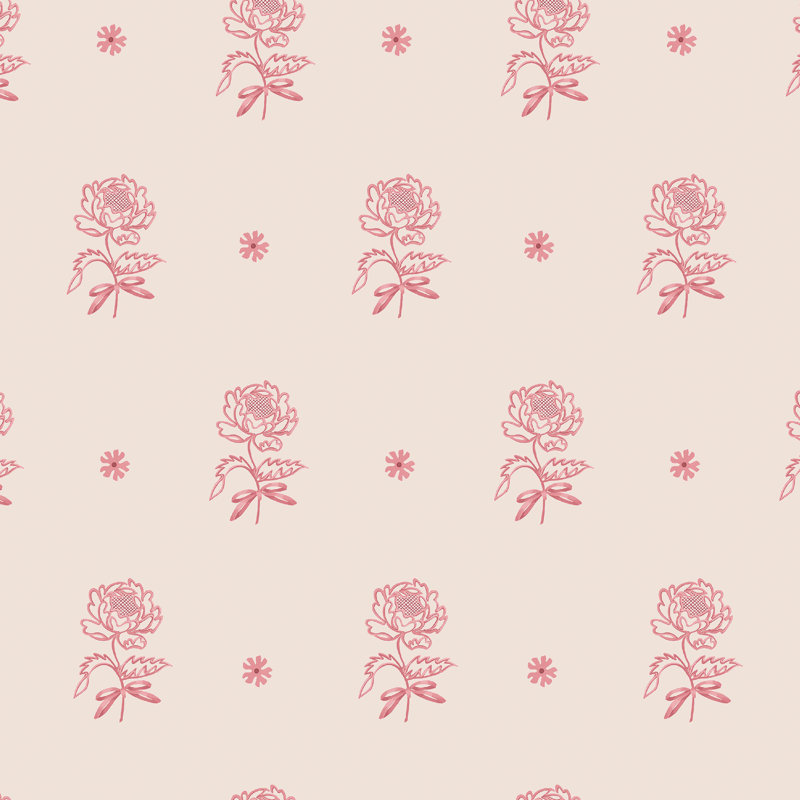 Cath Kidston Spitalfield Bunches Wallpaper, Pink