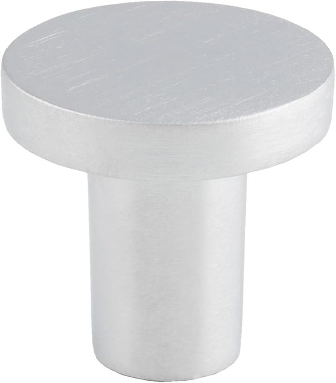 Satin Chrome Disc Knobs, 26mm Knob