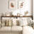 39.4" Skinny Console Table With Power Outlet, 5.9" Behind Couch Table With Charging Station