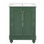 Meuble-lavabo moderne, conception simple et élégante avec rangement à fermeture en douceur, tablette réglable, meuble-lavabo avec lavabo en céramique-130000310