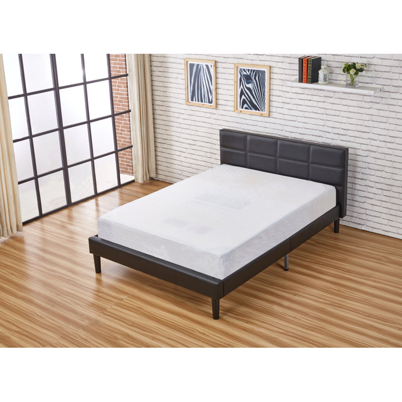 Upholstered Bed, Full, Black