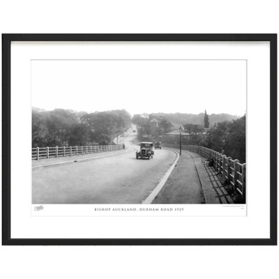 Bishop Auckland, Durham Road 1929 by Francis Frith - Single Picture Frame Print