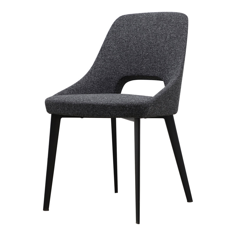 Tizz Upholstered Dining Chair, Dark Gray