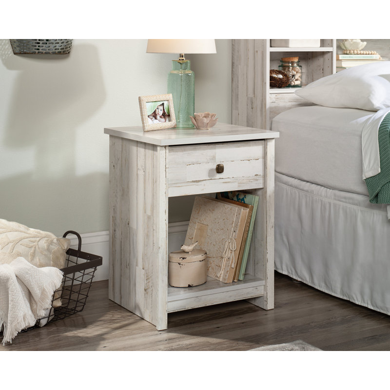 Sleek Night Stand, White