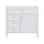 Meuble-lavabo de salle de bain 36 po sans lavabo supérieur, armoire de rangement moderne avec 2 tiroirs et un tiroir basculant, structure en bois massif-135660470