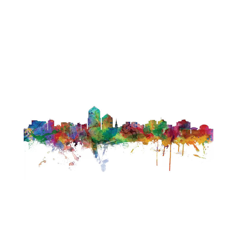 Albuquerque, New Mexico Skyline by Michael Tompsett - Wrapped Canvas Gallery-Wrapped Canvas Giclée, 30.48 cm H x 45.72 cm W