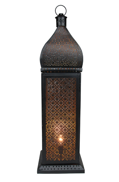 Northlight 29.5 White and Gold Moroccan Style Lantern Floor Lamp