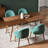 Snover modern hard retro rectangular dining table-187740474