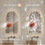 Miroir de salle de bain arqué à DEL avec antibuée, intensité variable et éclairage 3 couleurs, pour coiffeuse murale-1409950322