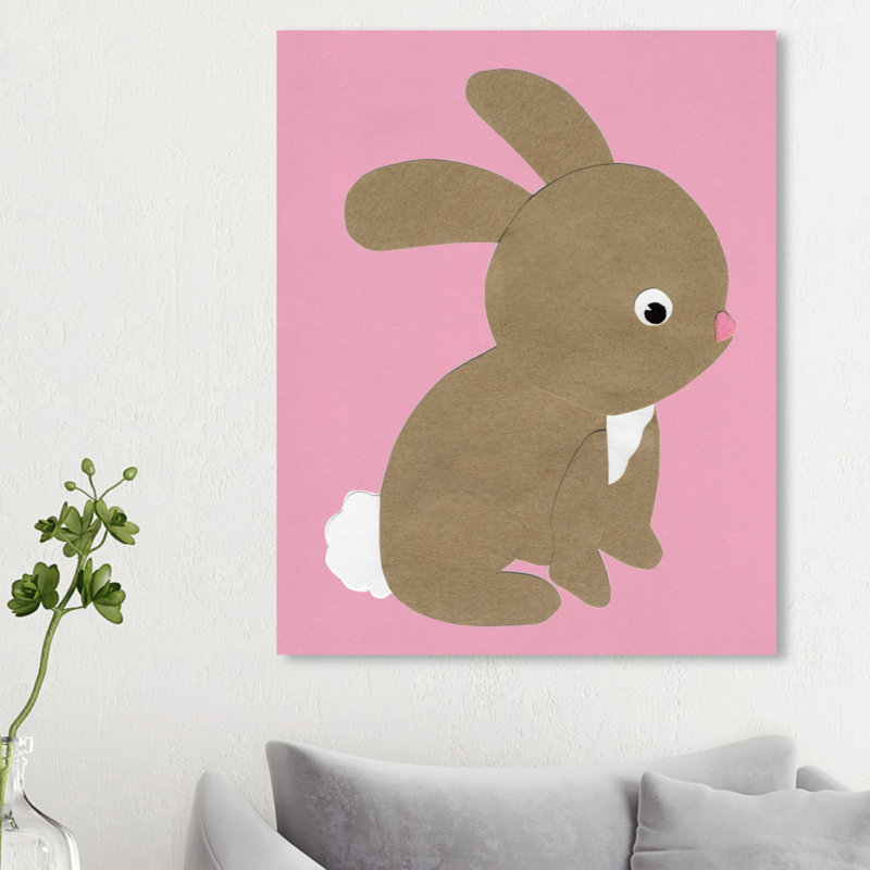« rose lapin », art sur toile Lyndhur, H 28 po x l 24 po x P 1,5 po