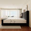  Plainfield Velvet Upholstered Wingback Platform Bed with Headboard and Footboard-1206038973-1206038972