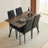 Krithin 47.24 " Rectangular with Stainless Steel Base Dining Table