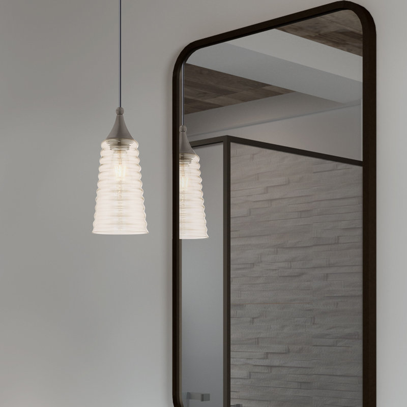 Luminaire suspendu conique à 1 lumière Neo, Champagne, Bronze anglais