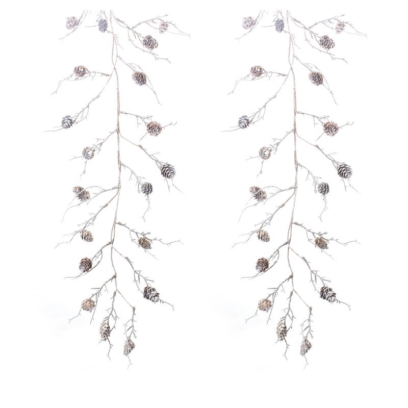 Guirlande Fleced Pinecone Twig (ensemble de 2)