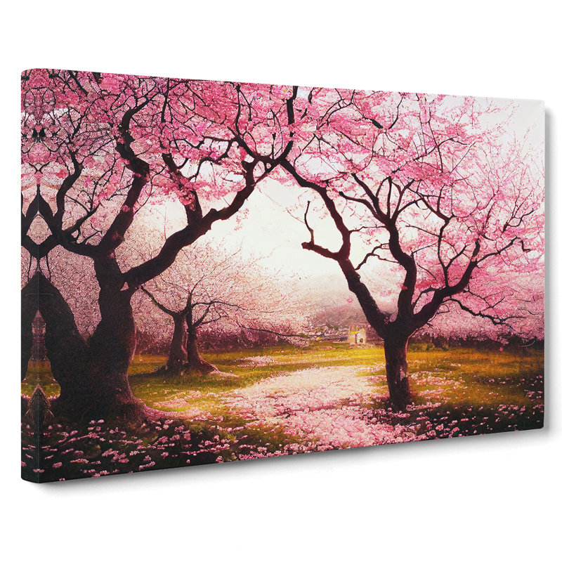 Majestic Cherry Blossom Trees - Wrapped Canvas, 50cm H x 76cm W x 3cm D