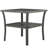 Outsunny Rattan Side Table, Outdoor End Table With Storage Shelf, Aluminum Frame Square, Coffee Table With Tempered Glass Top, Mixed Gray-2122837286
