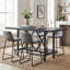 Bochini 62.99" L x 31.49" W Dining Table, Rectangular Counter Height Kitchen Table with Metal Footrest for Kitchen & Home Bar-1299262615