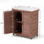 Banc de rempotage extérieur pour patio | Armoire de rangement avec plateau en métal