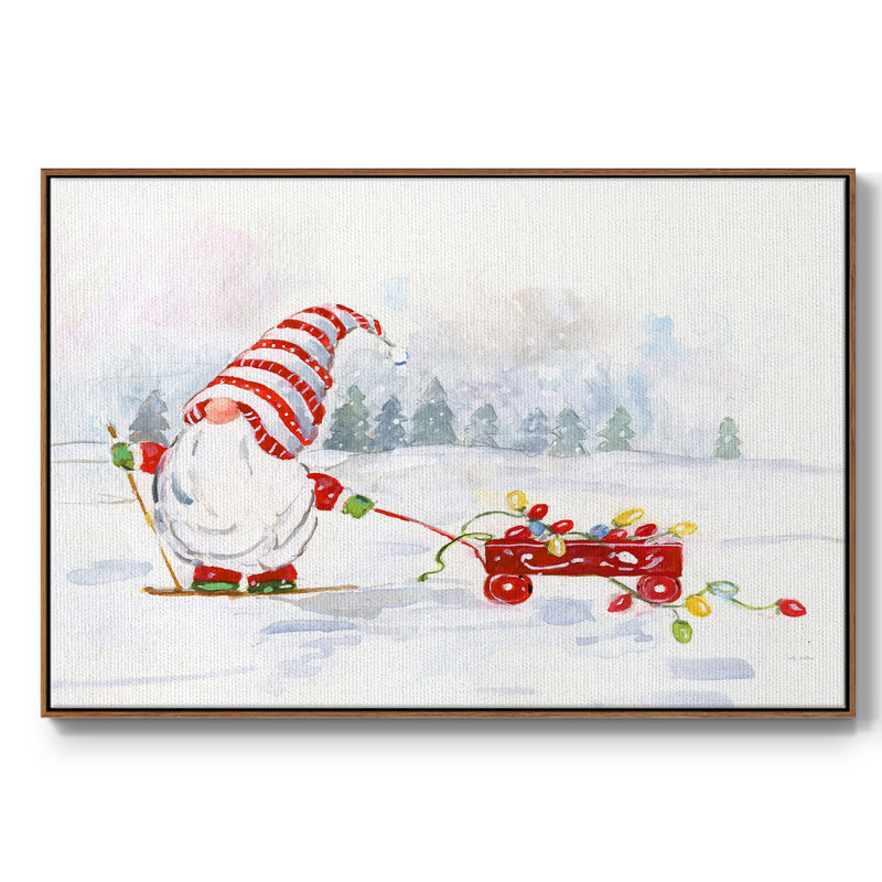 Gnome d'hiver II, H 27 po x l 41 po x P 2 po, Noyer