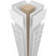Hampton Square non-effilé avec colonne standard capitonnée et base standard-70789585