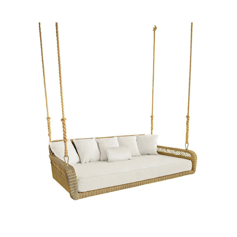 Amelia Porch Swing With Seat Cushion, Ash