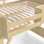 Lit mezzanine en bois massif avec garde-robe intégré, rangement et tablettes à côté, garde-corps pleine longueur et escalier, aucun sommier nécessaire-1233859975