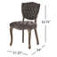 Chaise capitonnée Kd (ensemble de 2)-1294937275