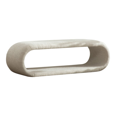 52.17" Chenille Upholstered Hollow Bench