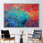 Vivid Abstract Wall Art: Modern Canvas Print in Vibrant Orange and Red Tones-1358550269-1358550270