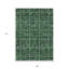 Tapis extérieur lavable 9 pi x 12 pi médaillon vert et gris anthracite lavable