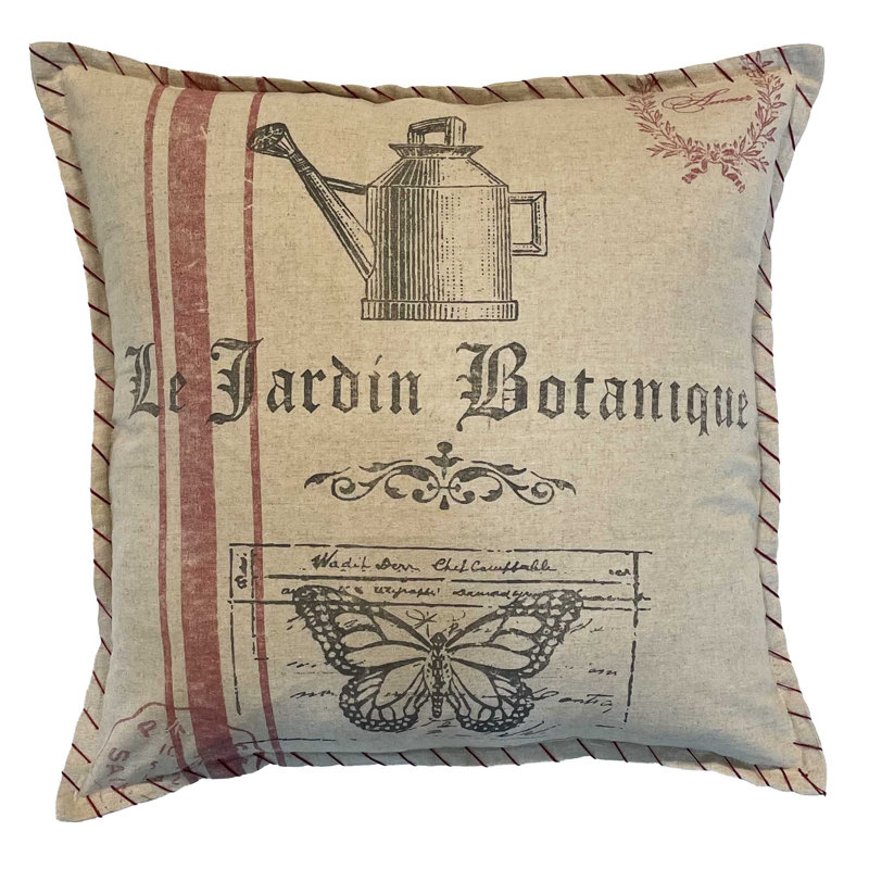 French Country Le Jardin Botanique Euro Pillow Cover And Insert