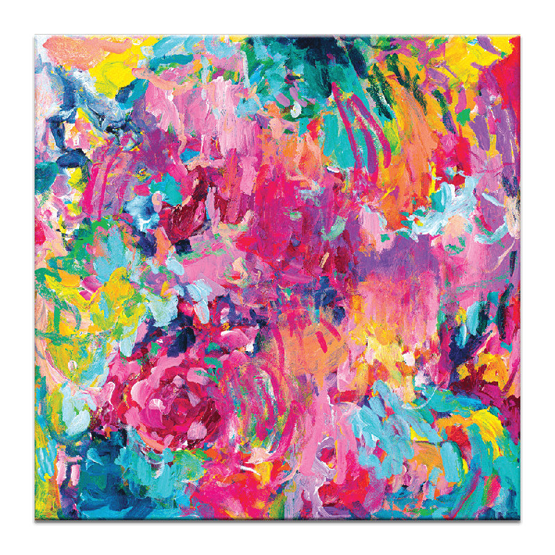 Sunny Escape by Amira Rahim - Painting, 41cm H x 41cm W x 3cm D, Wrapped Canvas, No Matte