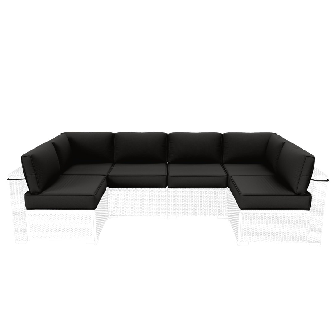 14-Piece Outdoor 5" Replacement Cushion Set Seat/Back Cushion，26'' W X 26'' D，Only Cushions Hokku Designs Cushion 