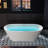 Cove WOODBRIDGE 66-7/8" L x 29-7/8" W Luxury Contemporary Solid Surface Stone Resin Freestanding Bathtub in Matte White