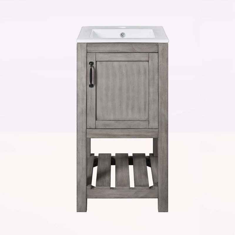 Meuble-lavabo compact avec lavabo élégant et options de rangement intelligentes