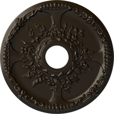 Endurathane Valletta Ceiling Medallion, 18"OD x 3 1/2"ID x 1"P (Fits Canopies up to 3 1/2"), Hand-Painted Athenian Green Crackle Finish
