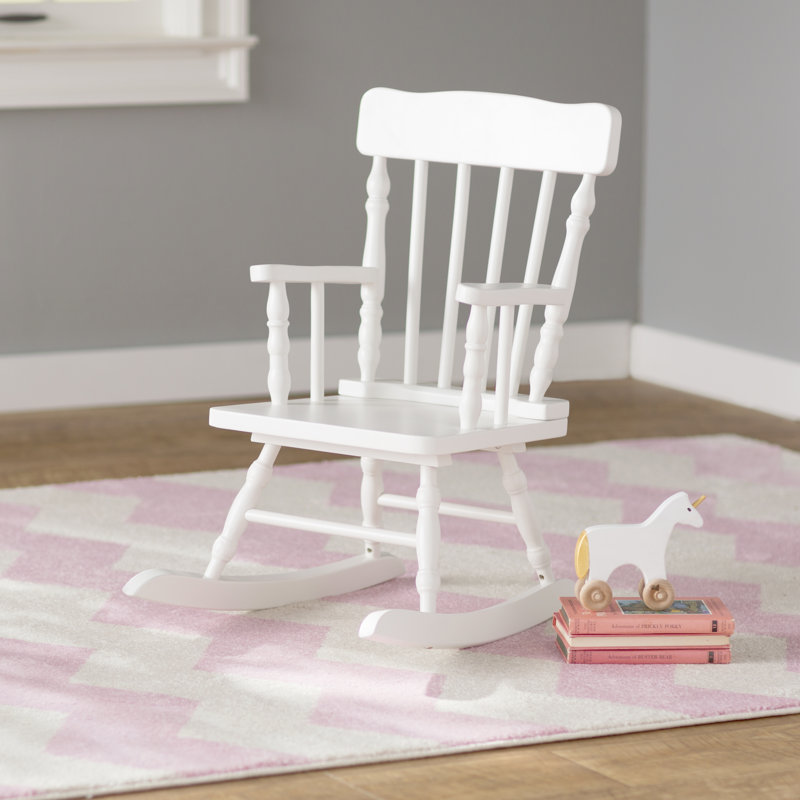 Kowalsky Kids 10'' Wood Rocking Chair, White