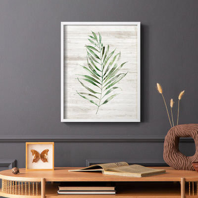 «Tropic Frond II», reproduction encadrée - bois massif