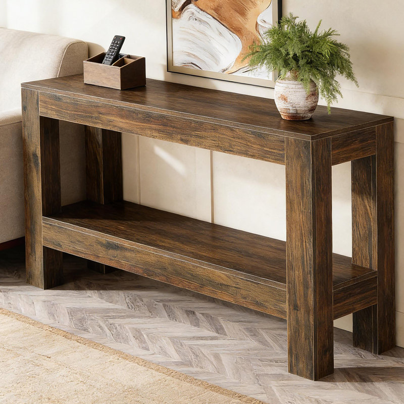 Table de canapé à 2 niveaux, table de vestibule, console