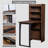 Folding Desk Computer Desk to Bookshelf with Built-in Power Outlet, Anti-Tip Design, Easy-Fold Button, Reinforced Leg Stability, Space-Saving for Home Office Dorm Bedroom Study Room, Walnut-293593900