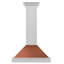 ZLINE 30 in. Convertible DuraSnow Stainless Range Hood with Copper Shell and Handle (KB4SNX-C-30)