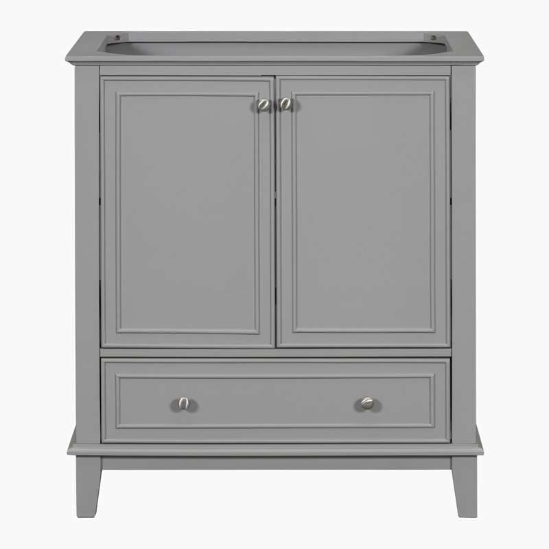 Base de meuble-lavabo simple 29,5 po seulement, Gris