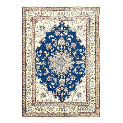 Oriental Area Rug in Light Blue