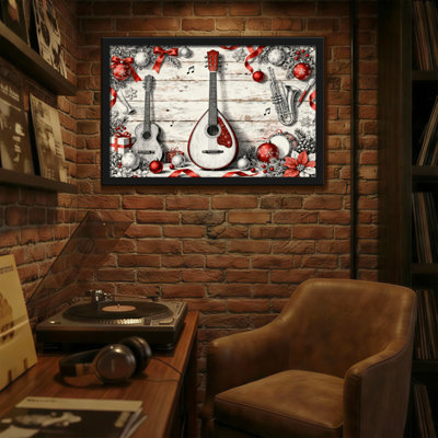 Instruments de musique et décorations de Noël