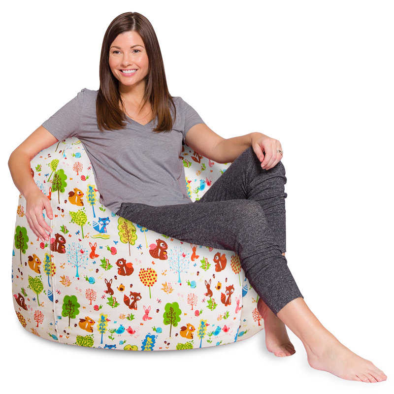 Bean Bag Chair for Kids, Teens, and Adults - Filled with Soft Beads, Includes Removable and Machine Washable Cover - Multiple Colors, Sizes and Fabrics including Soft Nylon & Canvas with Patterns